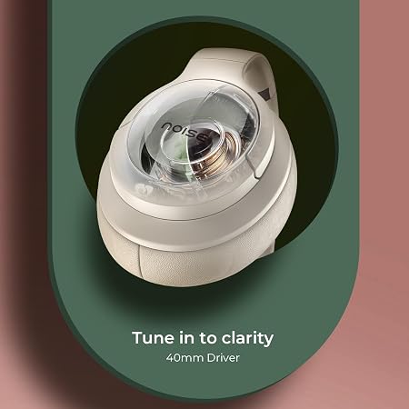 Noise Airwave Max 4 Wireless Over Ear Headphones with 70H Playtime, ENC, 40mm Driver, Low Latency(up to 40ms), Dual Pairing, BT v5.4 (Calm Beige) (AUD-HDPHN-4-BEIGE) - Image 3